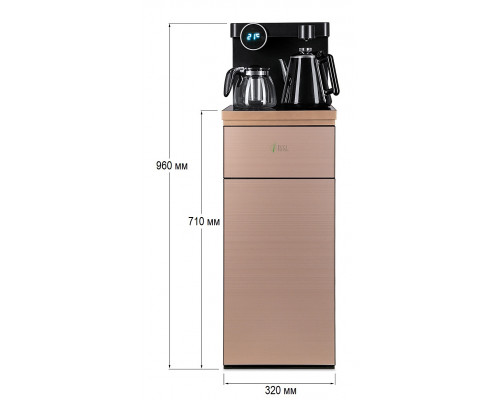 Кулер с чайным столиком Тиабар Ecotronic TB12-LNR gold