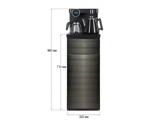 Кулер с чайным столиком Тиабар Ecotronic TB12-LNR black